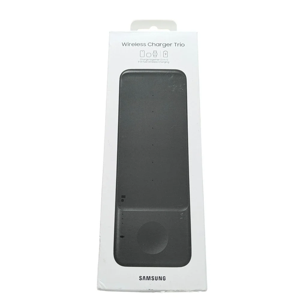 Nn4O Samsung Wireless‎ Charger Trio 9w Fast Wireless Charging 3 In 1 - Black